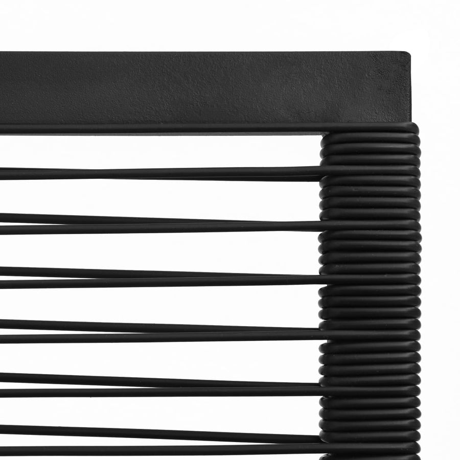 -Delige Tuinset Pvc-Rattan Zwart 5 150 cm tafellengte