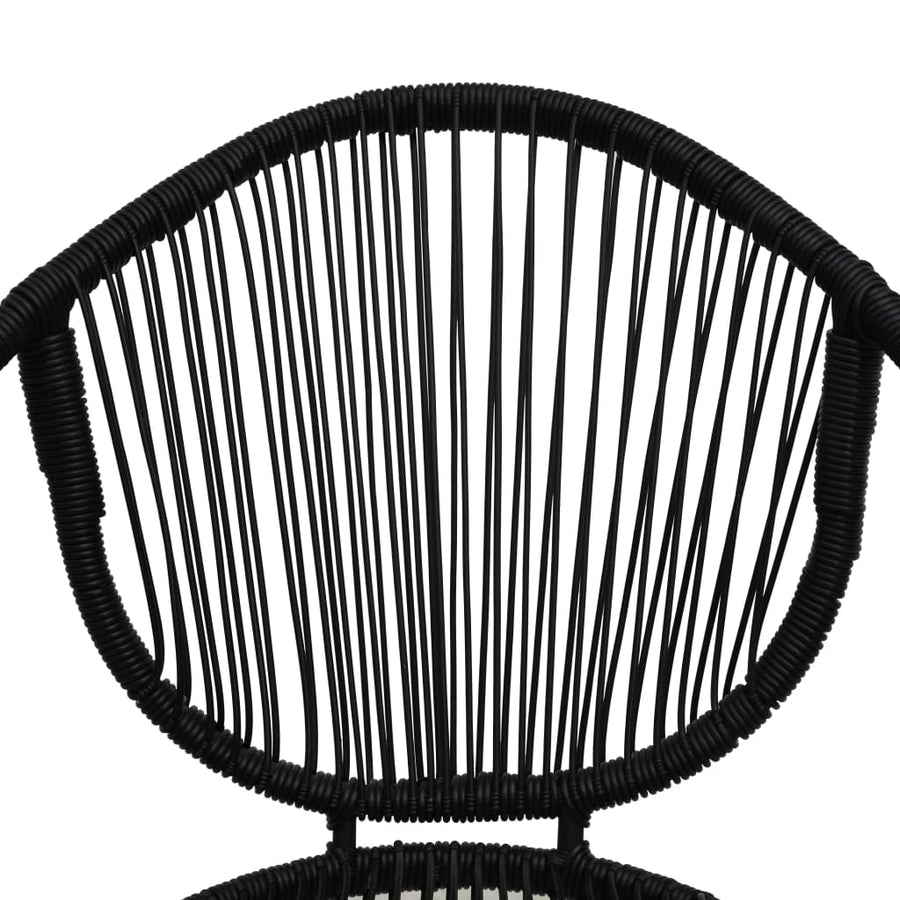 3-Delige Tuinset Pvc-Rattan Zwart