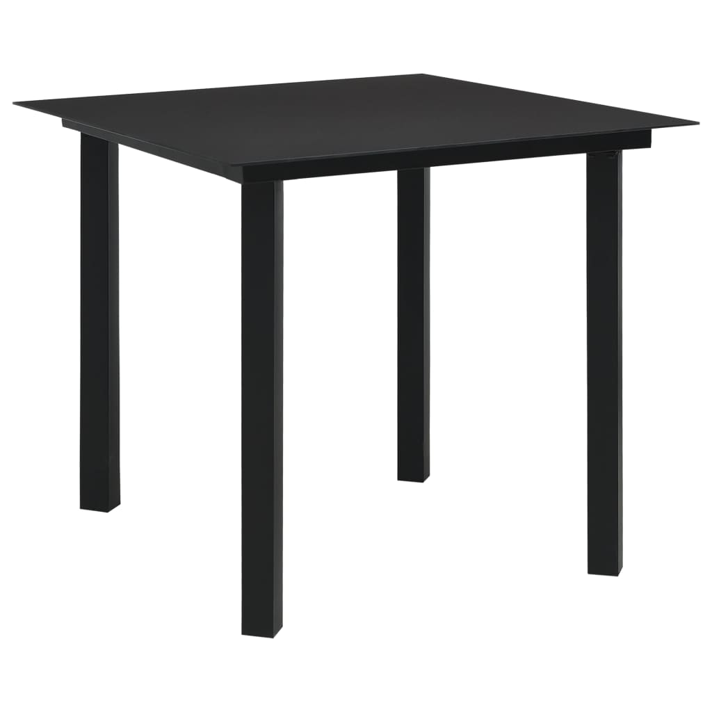 3-Delige Tuinset Pvc-Rattan Zwart