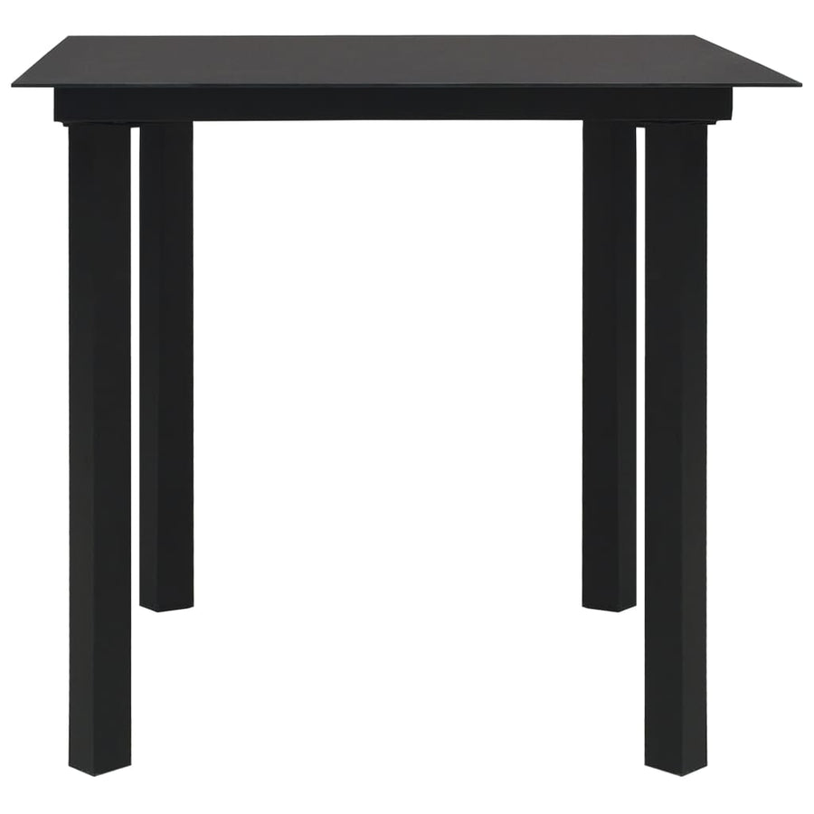 3-Delige Tuinset Pvc-Rattan Zwart
