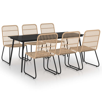 7-Delige Tuinset Poly Rattan En Glas 6