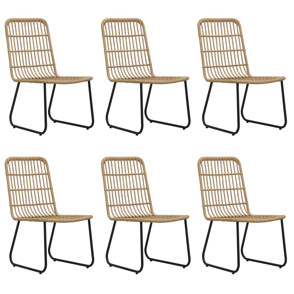 7-Delige Tuinset Poly Rattan En Glas 7