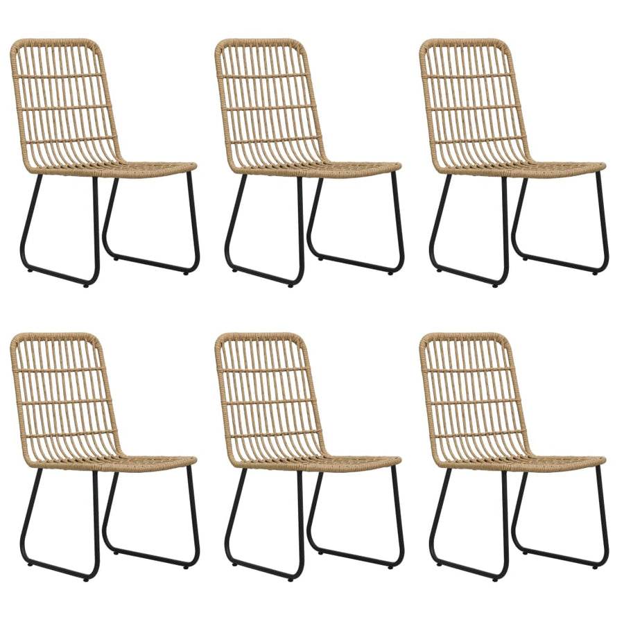 7-delige Tuinset poly rattan en glas