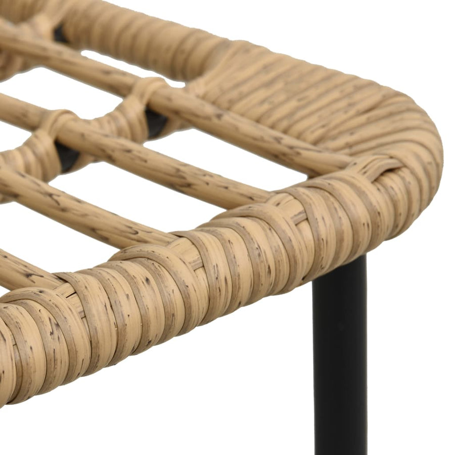 7-delige Tuinset poly rattan en glas