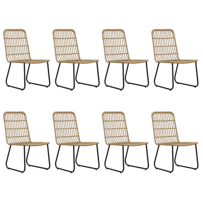 9-delige Tuinset poly rattan en glas