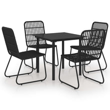 5-delige Tuinset poly rattan en glas