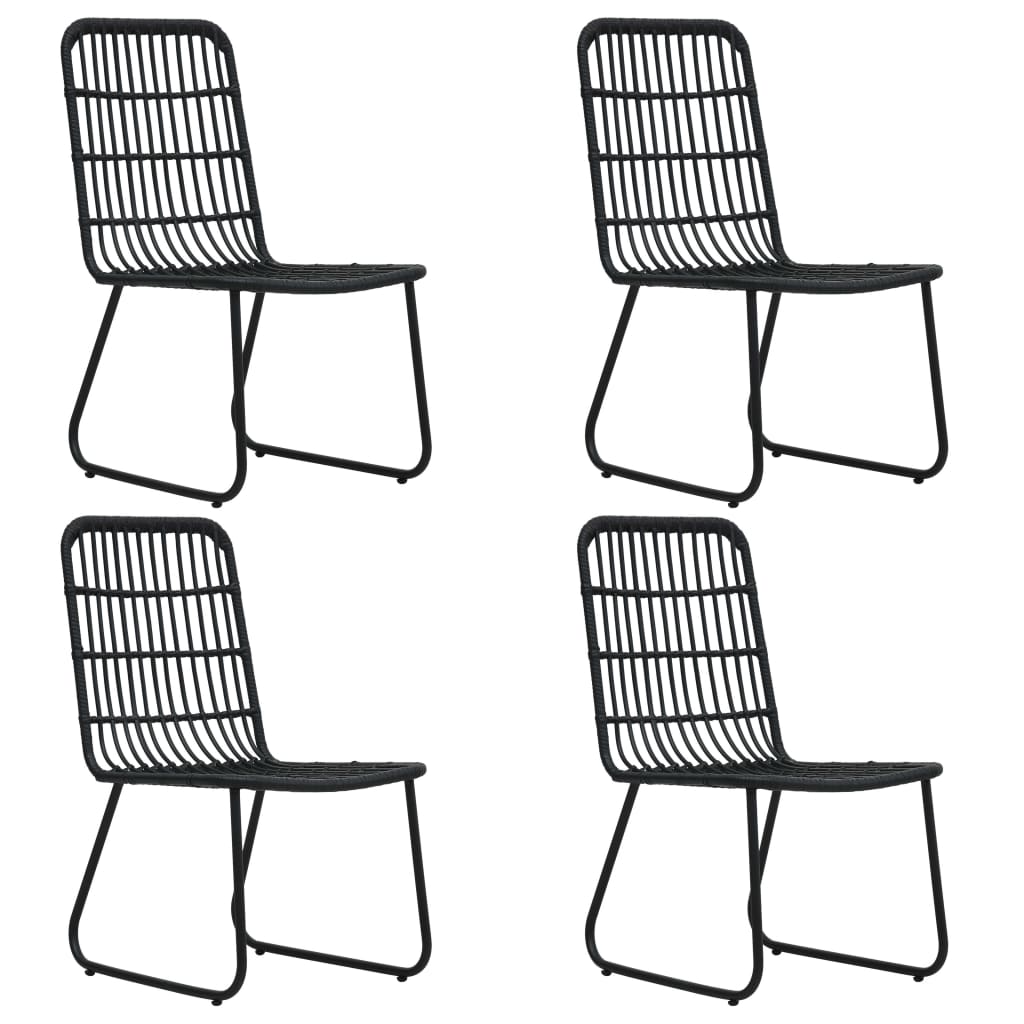 5-delige Tuinset poly rattan en glas