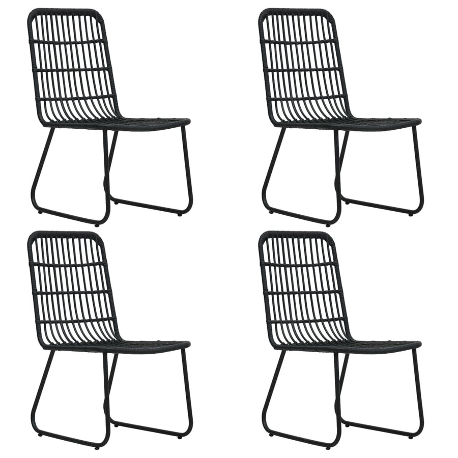5-delige Tuinset poly rattan en glas
