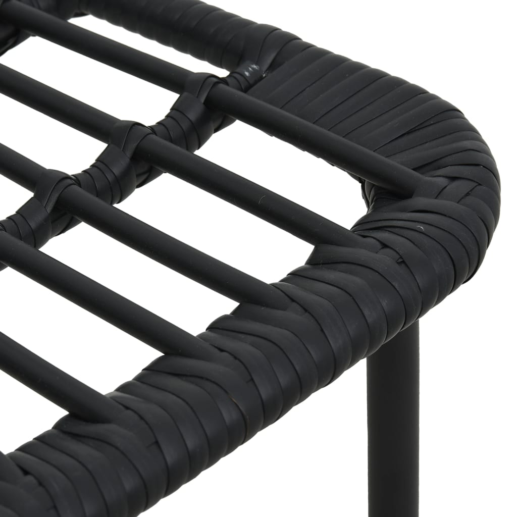5-delige Tuinset poly rattan en glas