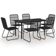 7-Delige Tuinset Poly Rattan En Glas 7