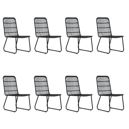 9-delige Tuinset poly rattan en glas