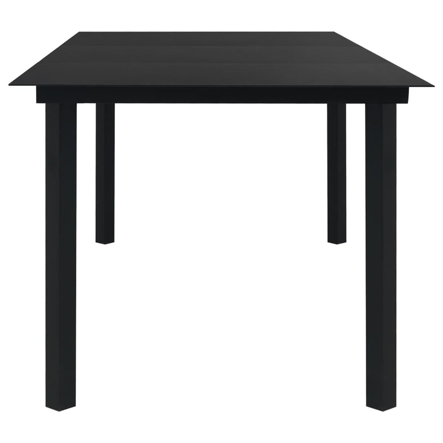 9-delige Tuinset poly rattan en glas