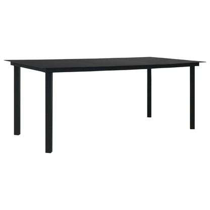 9-delige Tuinset poly rattan en glas