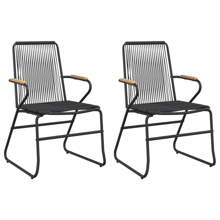 -Delige Tuinset Pvc-Rattan Zwart 3