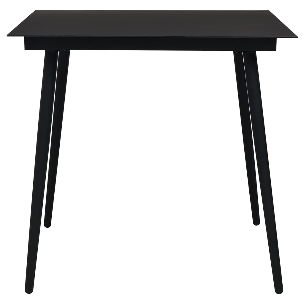 -Delige Tuinset Pvc-Rattan Zwart 3