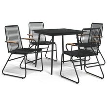 -Delige Tuinset Pvc-Rattan Zwart 5
