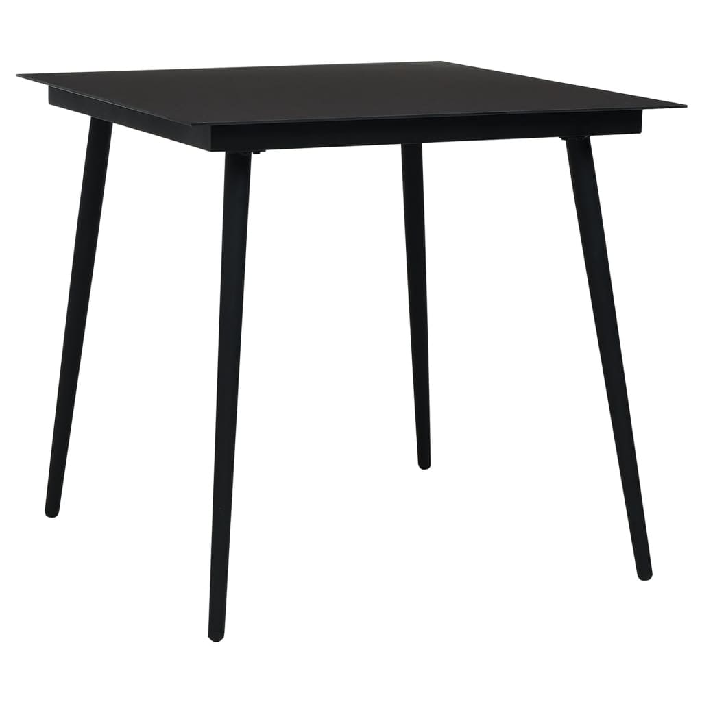 -Delige Tuinset Pvc-Rattan Zwart 5