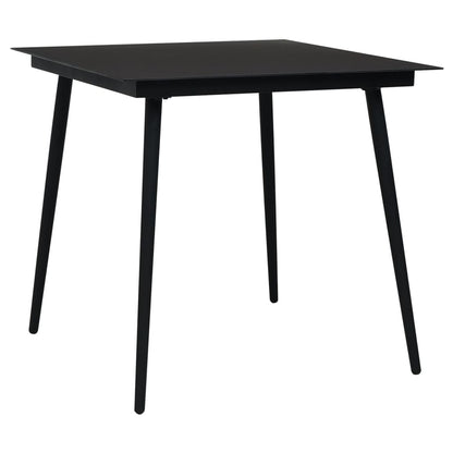 -Delige Tuinset Pvc-Rattan Zwart 5