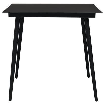 -Delige Tuinset Pvc-Rattan Zwart 5