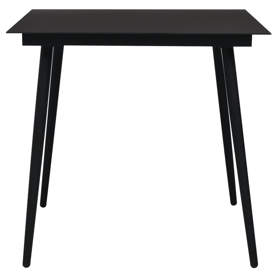 -Delige Tuinset Pvc-Rattan Zwart 5