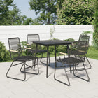 5-piece Garden Furniture Set PVC-Poly Rattan Black