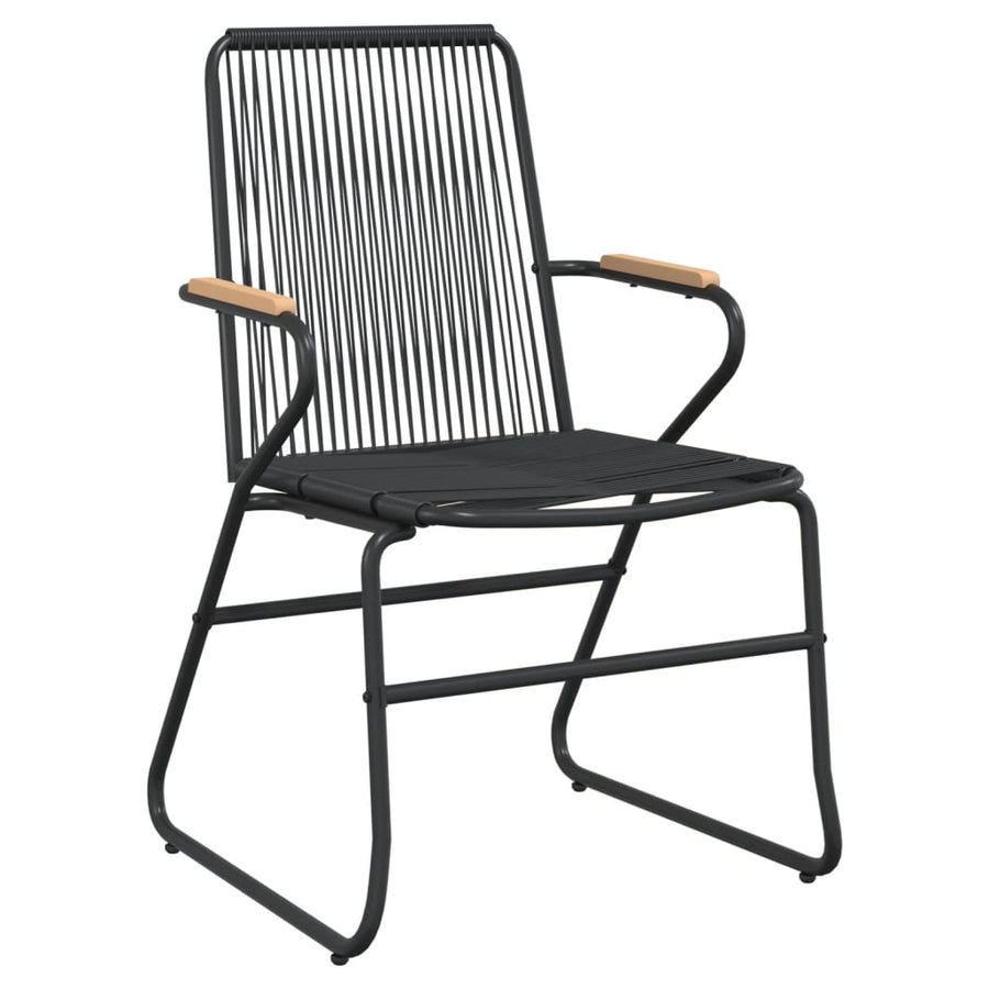 -Delige Tuinset Pvc-Rattan Zwart 5