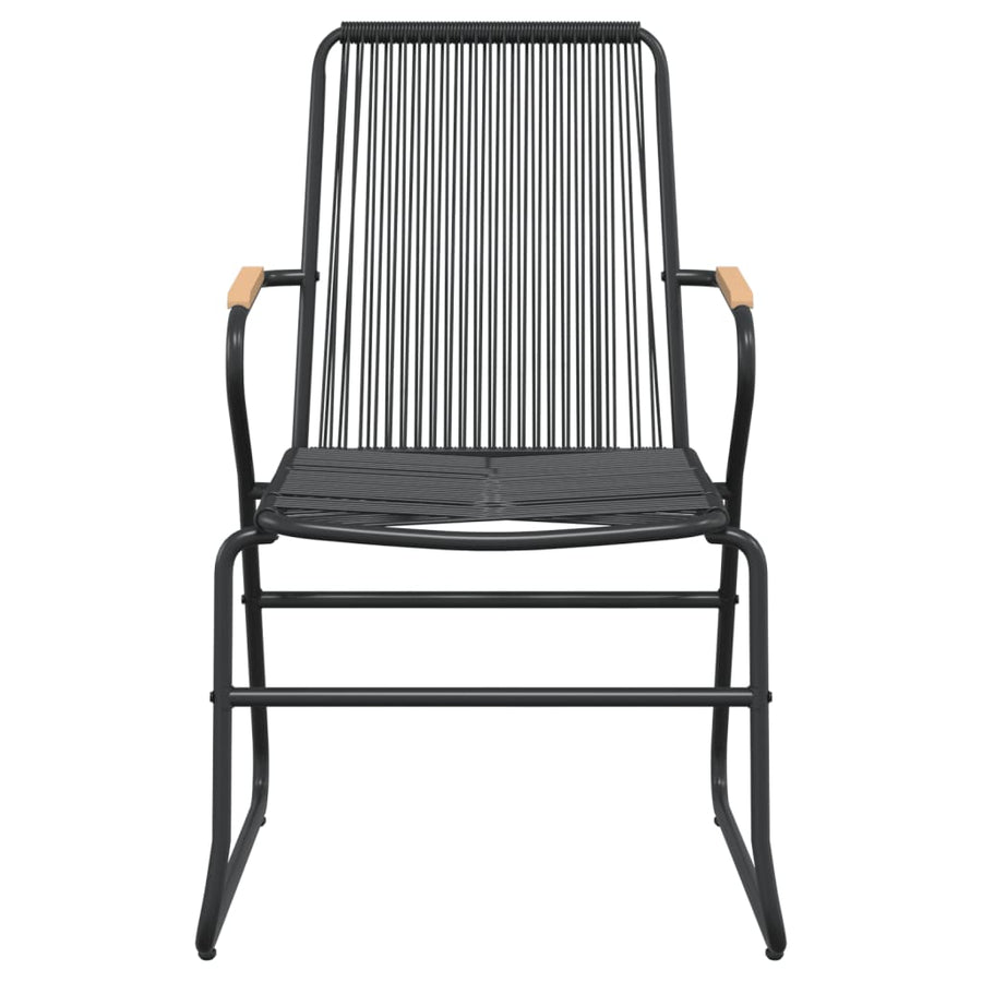 -Delige Tuinset Pvc-Rattan Zwart 5