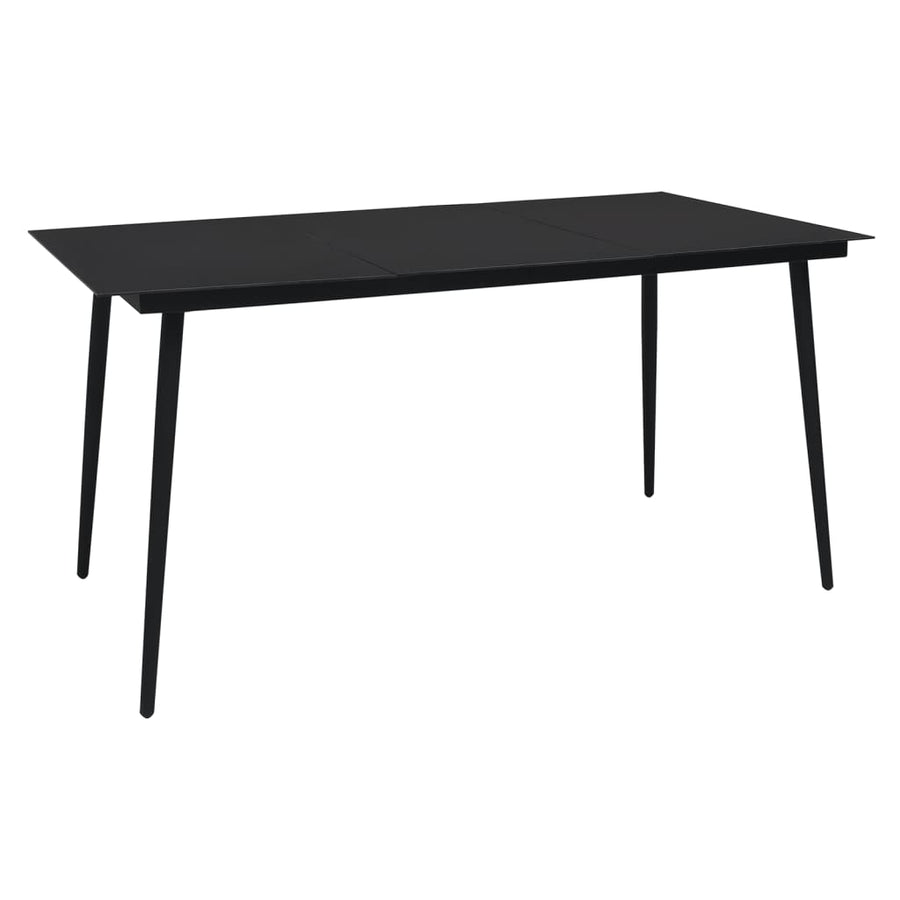 -Delige Tuinset Pvc-Rattan Zwart 5