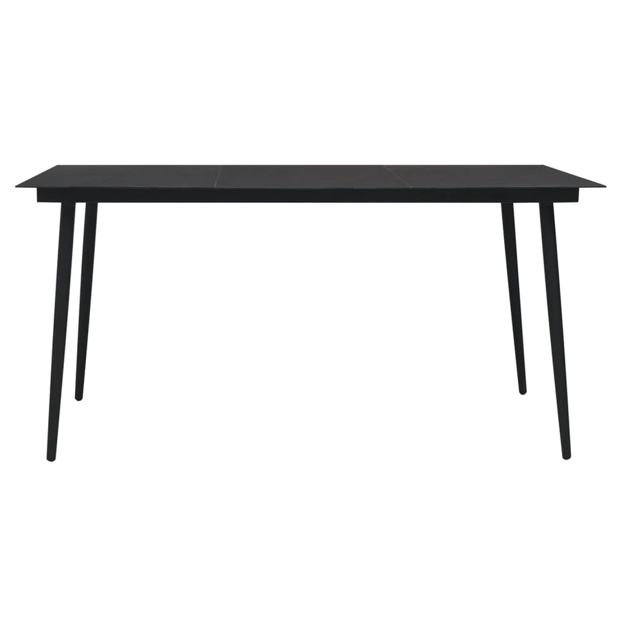 -Delige Tuinset Pvc-Rattan Zwart 5