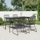 5-piece Garden Furniture Set PVC-Poly Rattan Black