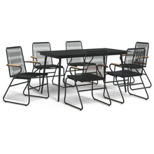 -Delige Tuinset Pvc-Rattan Zwart 7