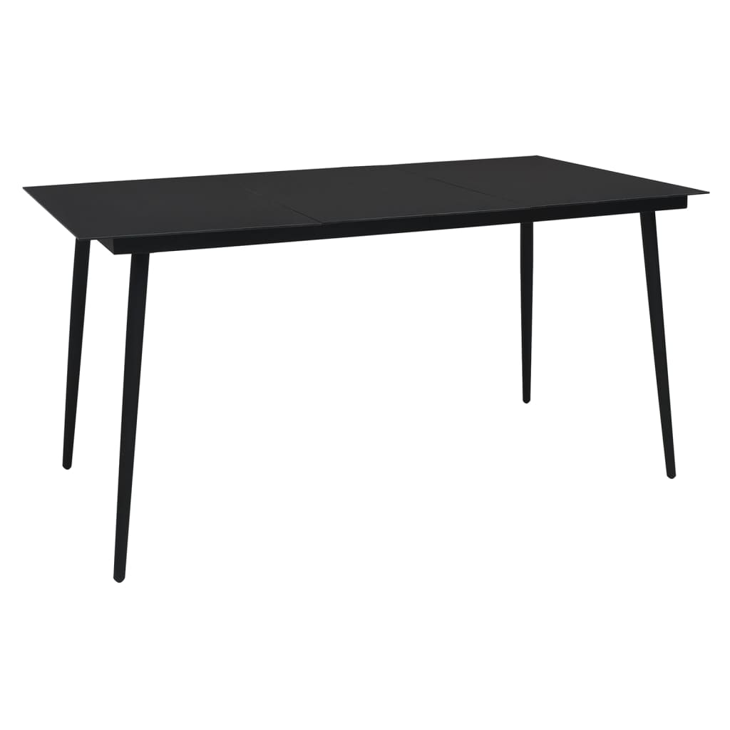 -Delige Tuinset Pvc-Rattan Zwart 7