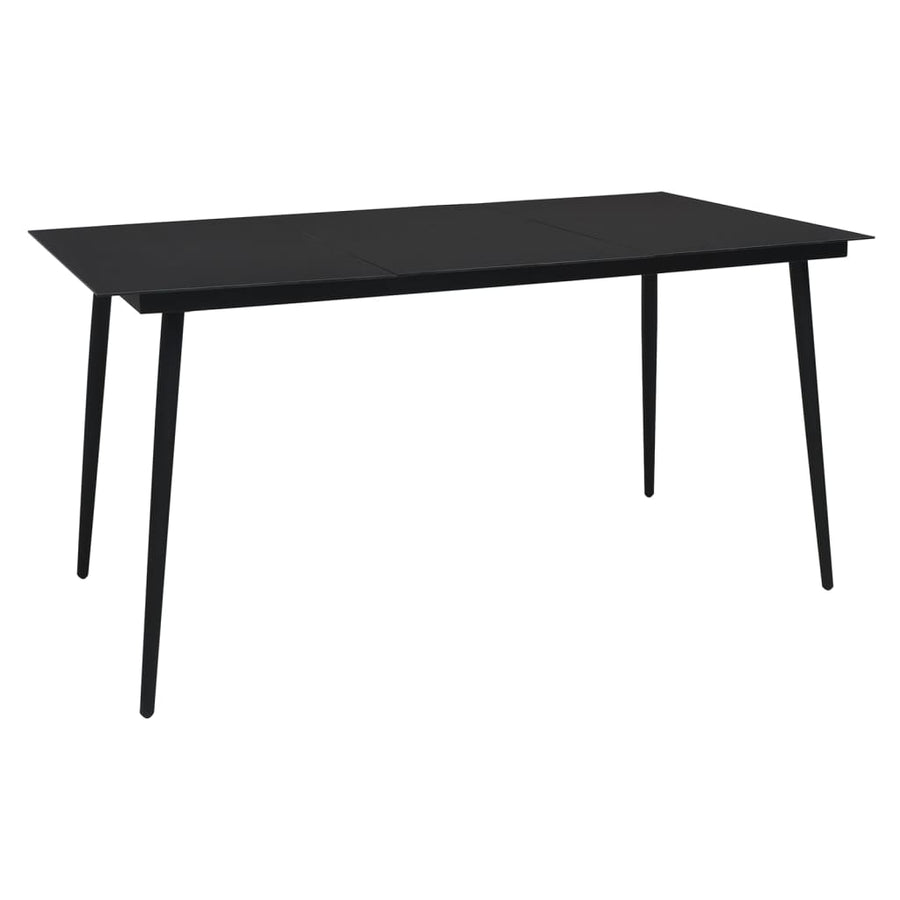 -Delige Tuinset Pvc-Rattan Zwart 7