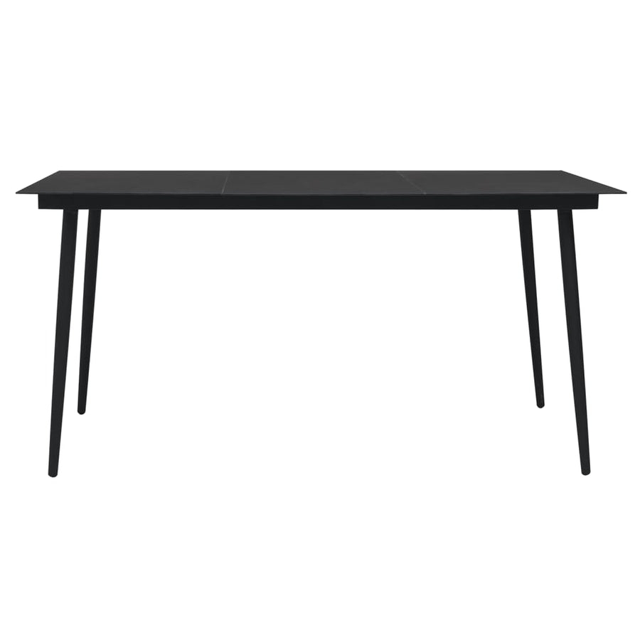 -Delige Tuinset Pvc-Rattan Zwart 7