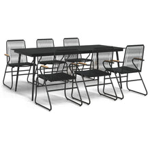 -Delige Tuinset Pvc-Rattan Zwart 7