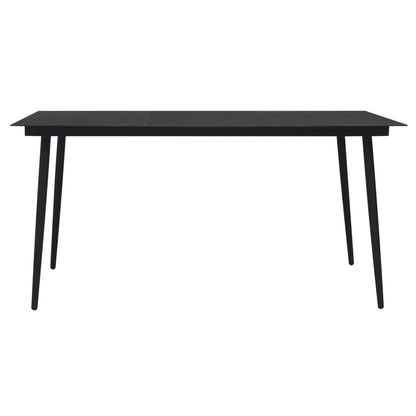 -Delige Tuinset Pvc-Rattan Zwart 7