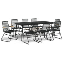-Delige Tuinset Pvc-Rattan Zwart 9