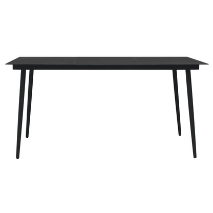 -Delige Tuinset Pvc-Rattan Zwart 9