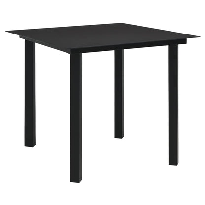 3-delige Tuinset PVC-rattan zwart