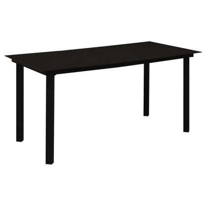 5-Delige Tuinset Pvc-Rattan Zwart 5