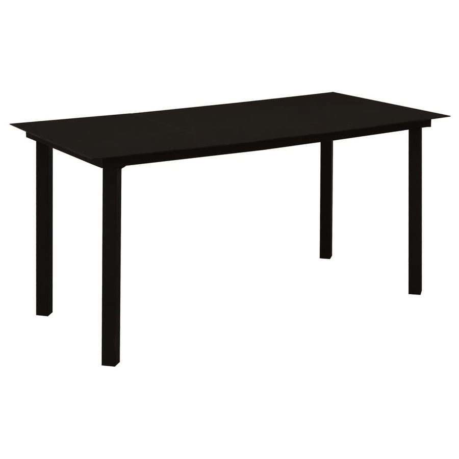5-Delige Tuinset Pvc-Rattan Zwart 5