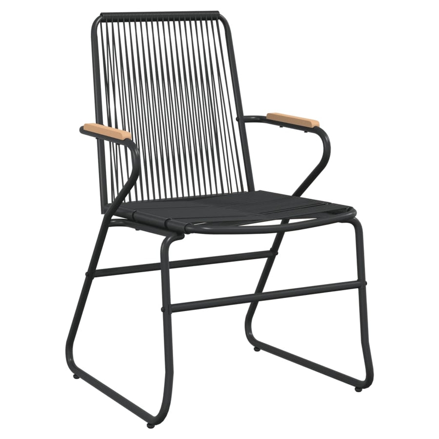 7-Delige Tuinset Pvc-Rattan Zwart 7