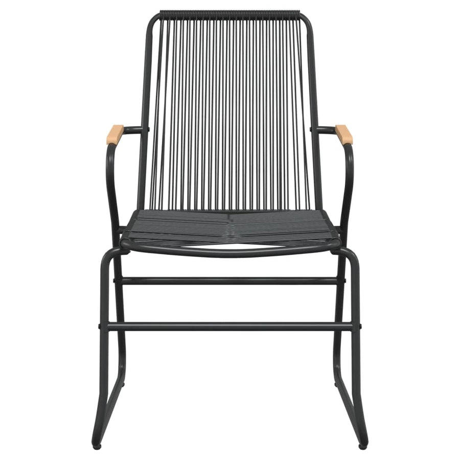 7-Delige Tuinset Pvc-Rattan Zwart 7