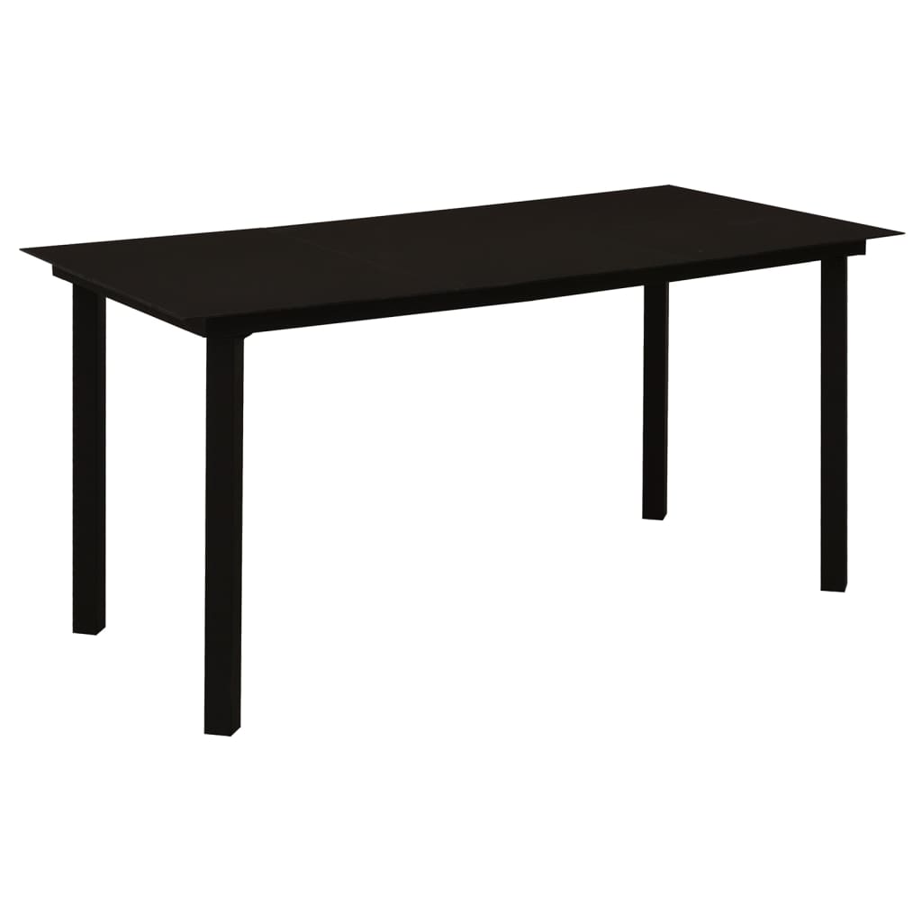 7-Delige Tuinset Pvc-Rattan Zwart 7