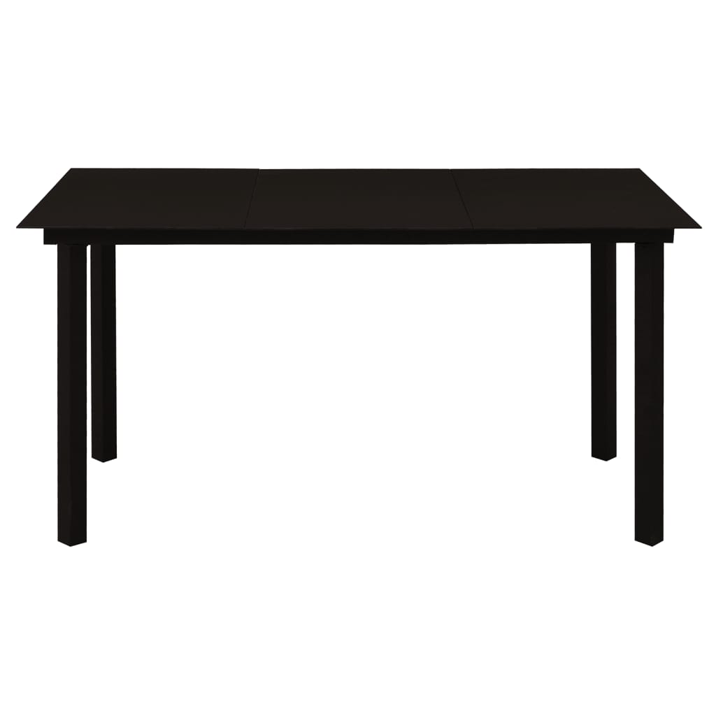7-Delige Tuinset Pvc-Rattan Zwart 7