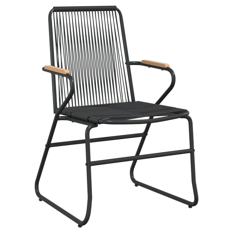 9-delige Tuinset PVC-rattan zwart
