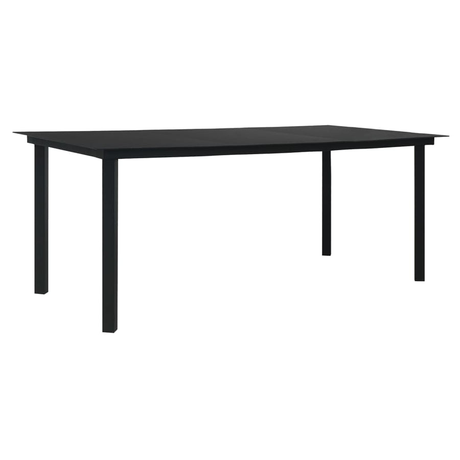 9-delige Tuinset PVC-rattan zwart