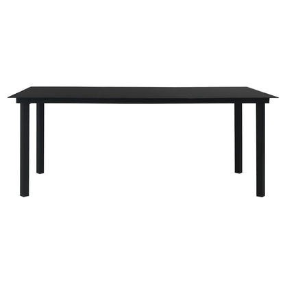 9-delige Tuinset PVC-rattan zwart
