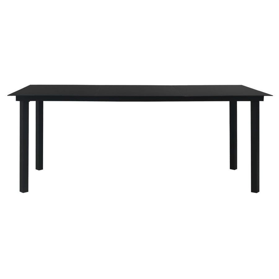 9-delige Tuinset PVC-rattan zwart
