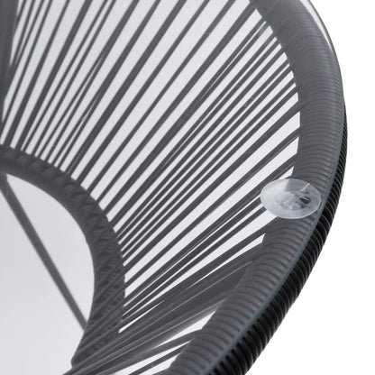 -Delige Tuinset Pvc-Rattan Zwart 3